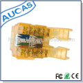 Alta calidad cat5e 8p8c naranja transparente utp rj45 keystone modular jack